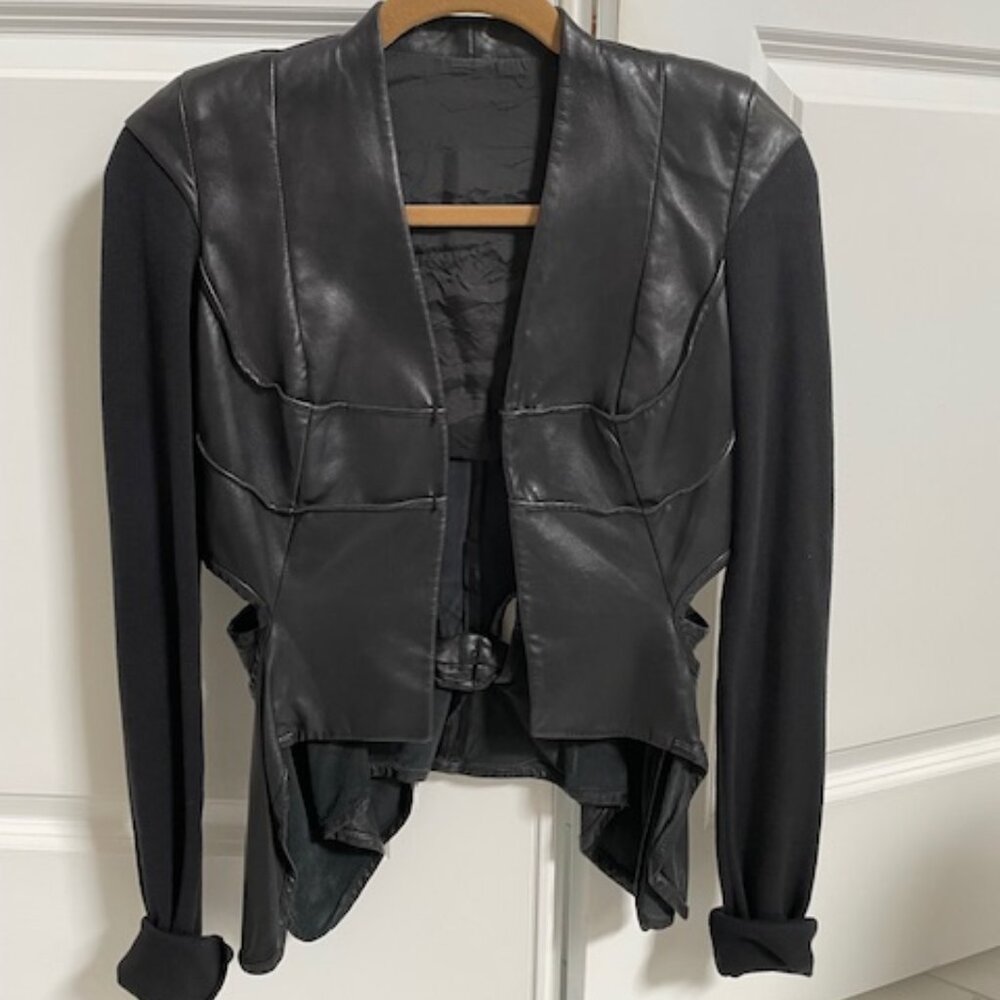 Olmar and Mirta  Black Leather Jacket